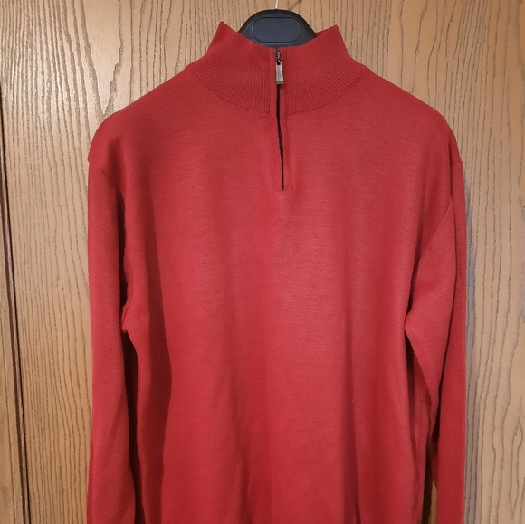 Whipper in Mens 1/4 Zip Mock Neck Sweater Size XL - Picture 2 of 5